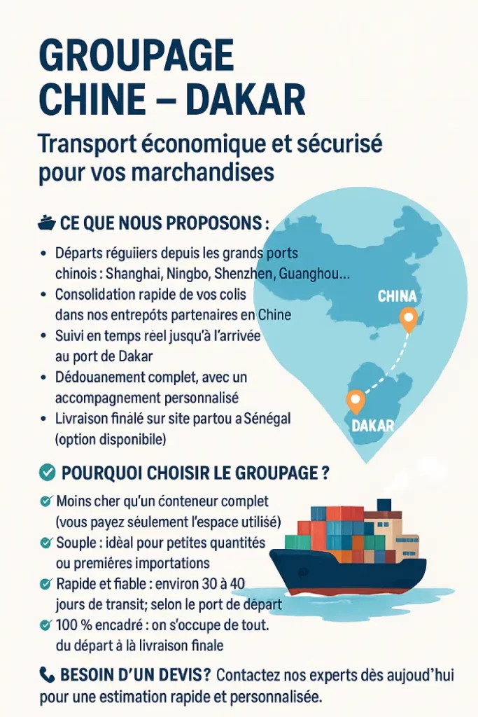 Groupage Chine – Dakar