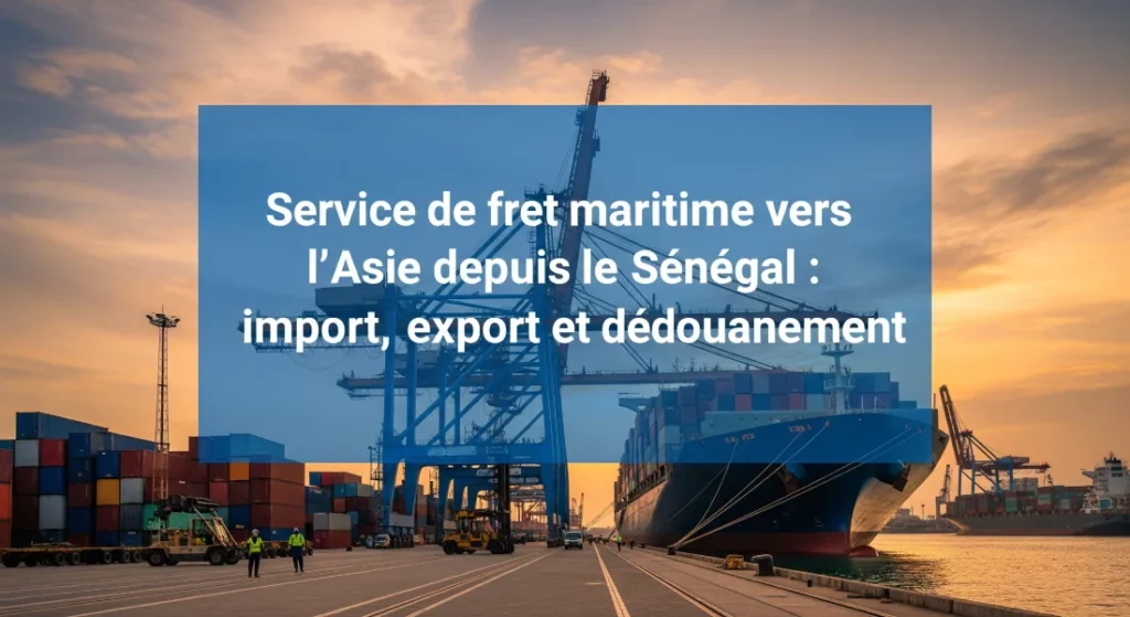 Service de fret maritime vers l’Asie depuis le Sénégal _ import, export et dédouanement